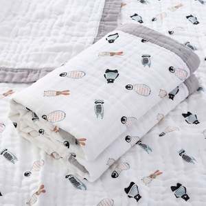 Custom Printed Unisex Large 110*110cm Receiving <b>Blanket</b> Baby <b>Muslin</b> Swaddle <b>Blankets</b> - Product Image 4
