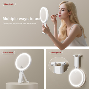 Specchio portatile portatile Touch Screen portatile specchio da viaggio regolabile luminosità ingrandimento specchio per il trucco con luci - Product Image 2
