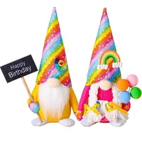 Ücretsiz örnek doğum günü cüceler çiftlik evi Gnome dekor doğum günü hediyeleri el yapımı katmanlı tepsi dekorasyon cüceler süslemeleri