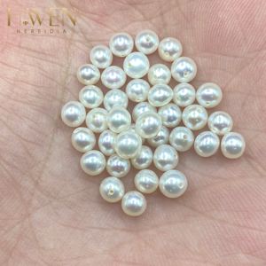 2-8mm White/Pink/<strong>Purple</strong> 3-5A Round <strong>Pearls</strong> - Natural <strong>Loose</strong> Beads Jewelry Wholesale - Product Image 2