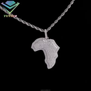 Colgante de Moissanita Fina Yu Ying, Joyería de Rapero, Colgante de Diamante de Moissanita, Hip Hop, Plata 925, Colgante de Moissanita con Incrustaciones - Product Image 1
