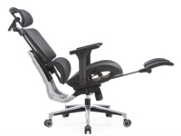 Chaise de bureau ergonomique moderne à hauteur réglable, design exécutif, pour la maison, en tissu maillé blanc personnalisé, en alliage d'aluminium, pliable, pour hôtel