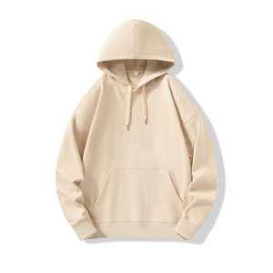 Hooded Sweatshirt Thick Cotton <b>Candy</b> Color Loose Fit Drop Shoulder Crew Neck Long Sleeve Workwear Leisure Wear - Product Image 4