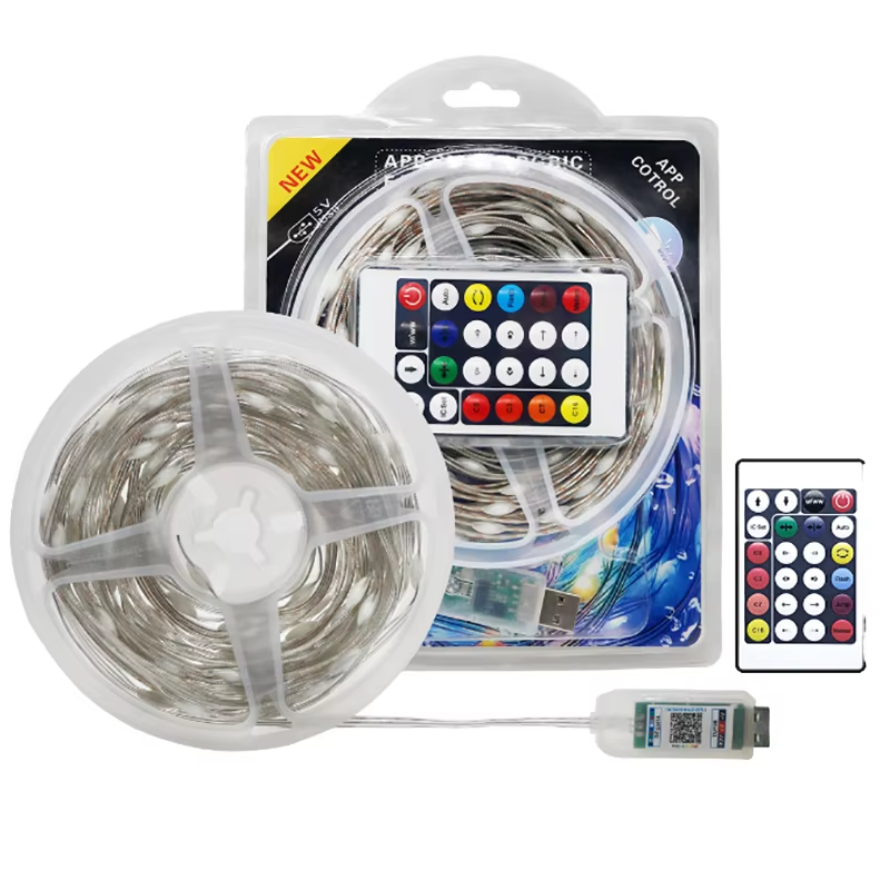 Smart LED Fairy String Lights 5v USB 5m Waterproof IP65 App and Remote Controller Decorative Lighting for Party Christmas