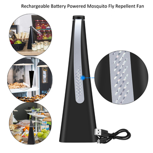 Ventilateurs anti-mouches pour tables Ventilateurs anti-insectes rechargeables pour tables d'extérieur à éloigner par des ventilateurs de nourriture à lames souples pour camping pique-nique - Product Image 5