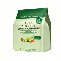 Mélange de tisanes OEM ODM certifié GMP ISO22000, 20 sachets de 40g, gingembre, curcuma, molène, menthe verte, sans caféine