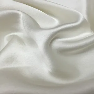 19015 100% pure white mulberry silk twill silk fabric
