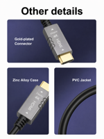 Câble HDMI en fibre optique AOC 4K UHD ARC Longueur personnalisée