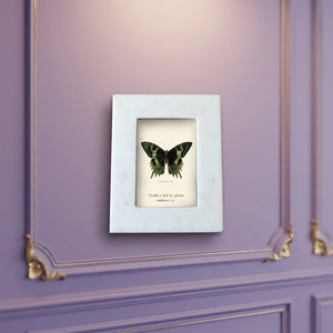 AK Brass Marble Photo <b>Frame</b> in <b>White</b> Finished Rectangular Shape Handmade Customizable for Table Decor & Gifting Wholesale Price - Product Image 1