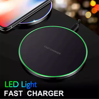 Base de Carga Inalámbrica de 15 W, Estación de Carga Rápida Delgada, Logotipo Personalizado, Base de Escritorio Portátil Ultrafina, Cable Eléctrico Retráctil
