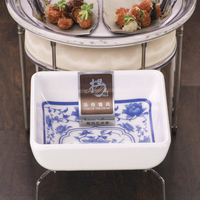 Nouveau modèle de pivoine carré restaurant chinois petit plat de sauce