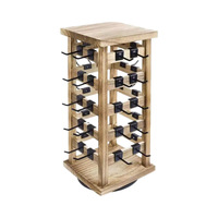Présentoir rotatif à 360 degrés en bois pour bracelets, support multi-emplacements avec crochets métalliques pour montres et bracelets, présentoir de comptoir pour bijoux
