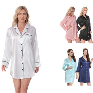 <span class=keywords><strong>Camicia</strong></span> da <span class=keywords><strong>notte</strong></span> all'ingrosso e personalizzata da donna <span class=keywords><strong>di</strong></span> lusso in raso <span class=keywords><strong>di</strong></span> <span class=keywords><strong>seta</strong></span> per le donne <span class=keywords><strong>camicia</strong></span> da <span class=keywords><strong>notte</strong></span> abbottonata da donna <span class=keywords><strong>camicia</strong></span> da <span class=keywords><strong>notte</strong></span> - Product Image 1