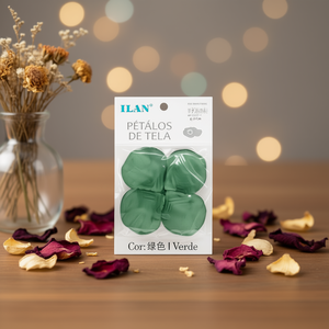 Petali in Tessuto Ilan 4.0Cm Verdi per Fiori Secchi - Product Image 1