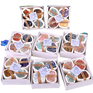 도매 천연 크리스탈 원시 거친 돌 별자리 상자 향기로운 돌 어린이 미네랄 축제 선물 - Product Image 1