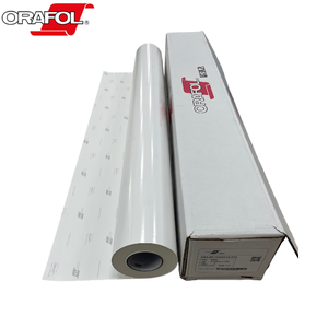ORAFOL ORAJET 3551XG 010 Gloss White Polymeric Vinyl Grey Opaque Masking Adhesive Digital Print Vehicle Wrap <b>Film</b> - Product Image 2