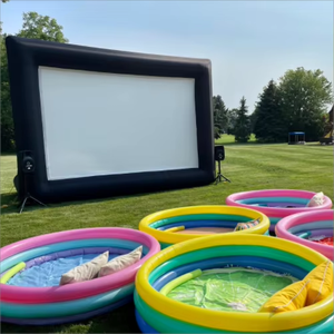 Piscina Redonda de 3 Anillos, Piscina de Pelotas para Bebés, Piscina Infantil, Juguete Acuático, Piscina Inflable para Exteriores, Tumbona para Ver Películas - Product Image 4