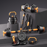 Ensemble d'Haltères PJ 6-en-1 Poids Libres Musculation Logo Personnalisé 10-40KG (22-88Lbs) Haltères Réglables pour la Maison