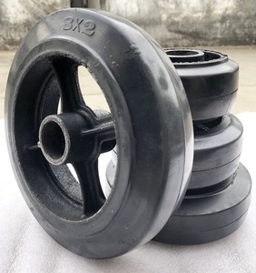 Neumáticos De 10 Pulgadas – Ruedas Giratorias Resistentes Con Cubo De Acero, Placa Giratoria Y Banda De Rodadura Acanalada Para Carritos, Carros, Cajas De Herramientas, Juego De 2