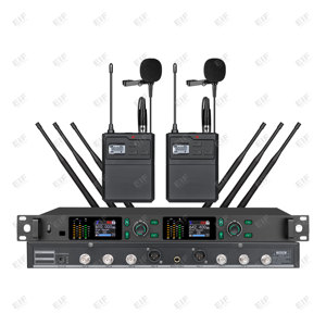 OEM EIF MY-1000 UHF Dual Channel Rechargeable <b>Wireless</b> Microphone System with 6 Antennas 100M Range for Stage Performance - Product Image 4