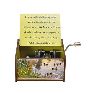 Venta al por mayor/OEMCreative caja de música de madera con manivela inspirada en Fagot pinturas famosas adornos decorativos Accesorios - Product Image 1