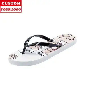 Eco Promotional Customized Printed Custom non-slip men summer beach shoes Flip-Flops Slippers For Men