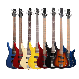 <span class=keywords><strong>Guitare</strong></span> basse électrique Manche en érable Basswood multicolore Touche en palissandre Quatre cordes Passive Finition brillante fermée Débutants - Product Image 1