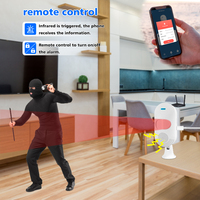 ANGUS Smart Home Automation Kontrol Aplikasi Tuya Sensor Gerak PIR Anti Maling WiFi Daya Ganda dengan Bahan ABS dan Alarm Suara