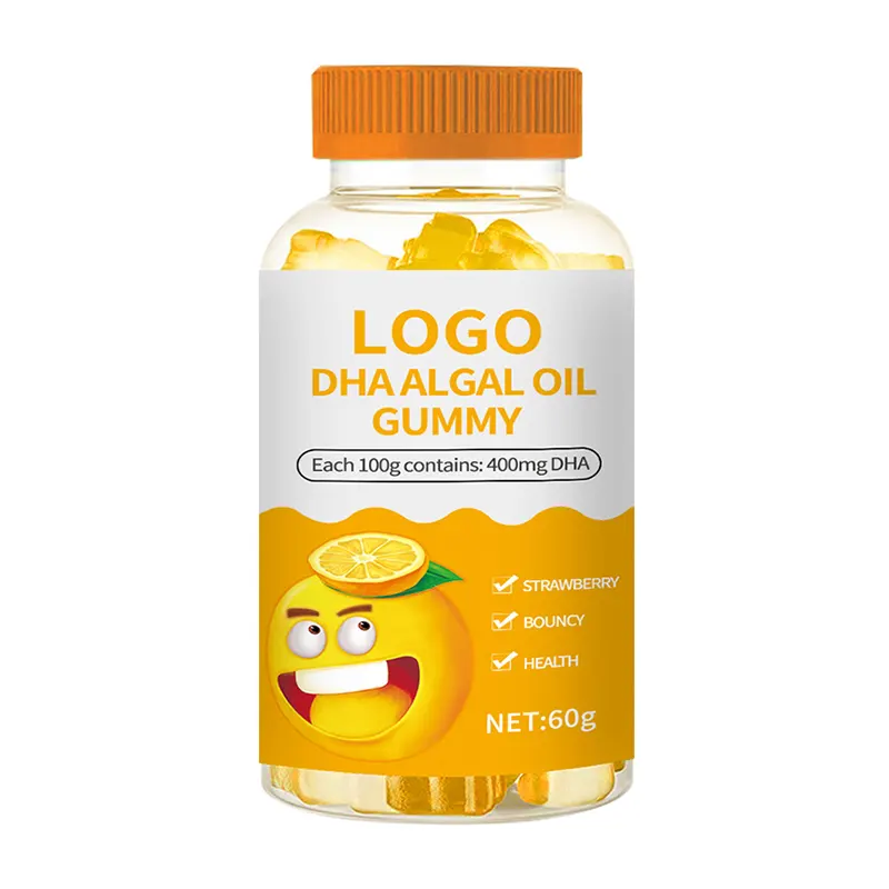 OEM Niños Vitaminas Omega 3 Gomitas Multivitaminas Naranja Gomitas Aceite de Pescado con DHA EPA Gomitas Omega 3 6 9 Suplemento
