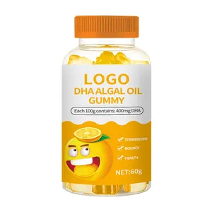 OEM للأطفال فيتامينات أوميجا 3 لبان متعدد الفيتامينات برتقال لبان زيت السمك مع DHA EPA Gummies Omega 3 6 9 ملحق