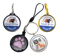 Nouveau stock d'usine à bas prix et quantité minimale de commande accessoires pour animaux de compagnie NFC rond personnalisé Mini traceur GPS portable pour chat et chien