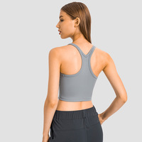 2025 femmes décontracté athlétique débardeur respirant léger sans manches gymnastique entraînement dos nageur col rond Yoga débardeur Long