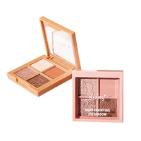 Paleta de sombra pigmentada clisy 4 cores, etiqueta privada, brilhosa, com glitter, pigmentada, maquiagem, sombra para os olhos, cosméticos à prova d'água