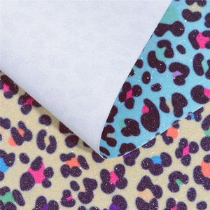 Báo in cầu vồng báo chấm có thể được tùy chỉnh kích thước, in PU long lanh vải, túi xách, túi xách, đồ trang sức, hộp trang điểm - Product Image 3