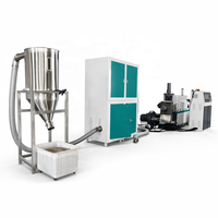Machine de recyclage de film plastique HDPE LDPE avec découpeuse de film et granulateur à refroidissement par air SJ-120
