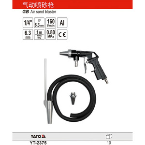 Yato Pneumatic <b>Sandblaster</b> Gun 6.3mm Nozzle 1m Hose For Rust And Oil Removal - Product Image 1