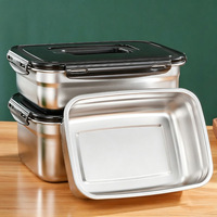 Boîte de conservation alimentaire en acier inoxydable de qualité alimentaire et boîte à lunch hermétique pour les voyages
