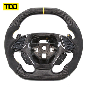 Volante de Fibra de Carbono Real TDD Compatible con Chevrolet Corvette Camaro C7 SS ZL1 - Product Image 4
