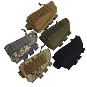 1000D Tactical Buttstock Shell Holder Cheek Rest Pouch 12G EDC Molle Pouch Cartridge Holder - Product Image 1