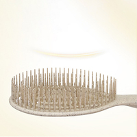 Offre Spéciale : Kit 3 pièces – Peigne Démêlant et Masseur de Cuir Chevelu en Fibres de Paille de Blé, Plastique ABS et Caoutchouc, Alimenté par Batterie pour Coiffure