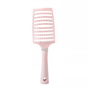 Cherry blossom pink fluffy <b>comb</b>, high crown <b>comb</b>, macaron-shaped large curling <b>comb</b>, massage <b>comb</b>, styling <b>comb</b>, home use <b>comb</b>. - Product Image 5
