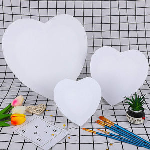 <span class=keywords><strong>Toile</strong></span> tendue en coton vierge en forme de cœur pour artistes - Product Image 5