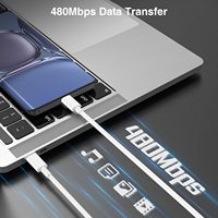Câble de charge rapide TKT MagStack 3M Type-C vers Type-C USB 3.1 3A avec transfert de données 480 Mbps pour iPhone et Android