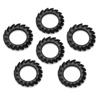 External Tooth Lock Washer 65Mn Serrated Star Washer Black Oxide DIN 6798 Spring Steel Lock Washers for Fasteners