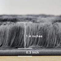 Tapis d'intérieur Tie-Dyed Shaggy Soft Fuzzy Plush Antidérapant pour chambre à coucher et salon Moelleux Faux Fourrure Fabriqué à la machine
