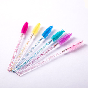 HQ Mixed Proc Discount 50pcs/<b>bag</b> New Design Crystal Rod Soft <b>Brush</b> Eyelash Curler Applicator Disposable <b>Makeup</b> Eyelashes <b>Brushes</b> - Product Image 1