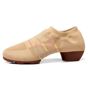 Scarpe da <span class=keywords><strong>ballo</strong></span> per danza classica con tessuto a maglia per insegnanti Yoga scarpe da ginnastica Jazz Dance - Product Image 4