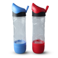 Botol air plastik 500ml dengan Speaker, bahan daur ulang mudah dibawa untuk olahraga dan pesta murah cangkir air yang bagus