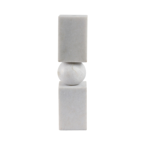 Portacandele Geometrico in Marmo, Candelabro Contemporaneo in Pietra per Centrotavola e Arredamento Casa - Product Image 4