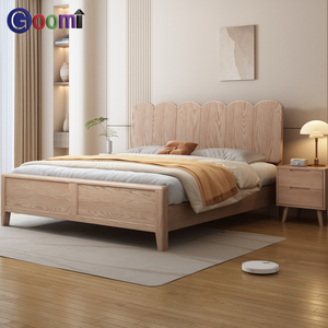 <span class=keywords><strong>Lit</strong></span> en bois massif de frêne de style rétro du milieu du siècle, <span class=keywords><strong>lit</strong></span> en bois original Goomi Home avec structure à tenons en queue d'aronde, grand <span class=keywords><strong>lit</strong></span> familial - Product Image 1